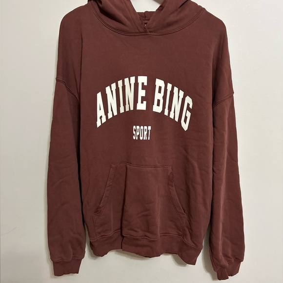 Anine Bing Maroon Hoodie - Picture 5 of 9